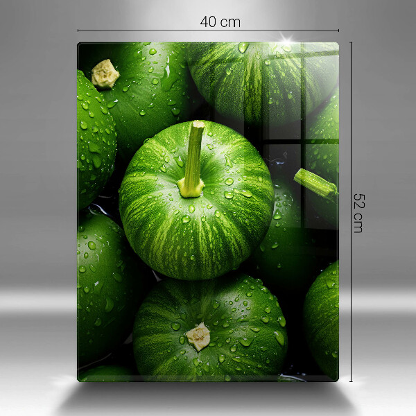 Kitchen chopping board Green pumpkins