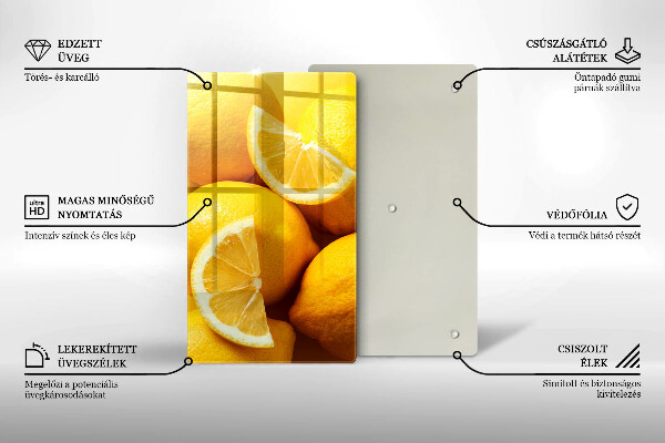 Kitchen chopping board Juicy lemons