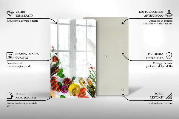Kitchen chopping board Vegetables and spices