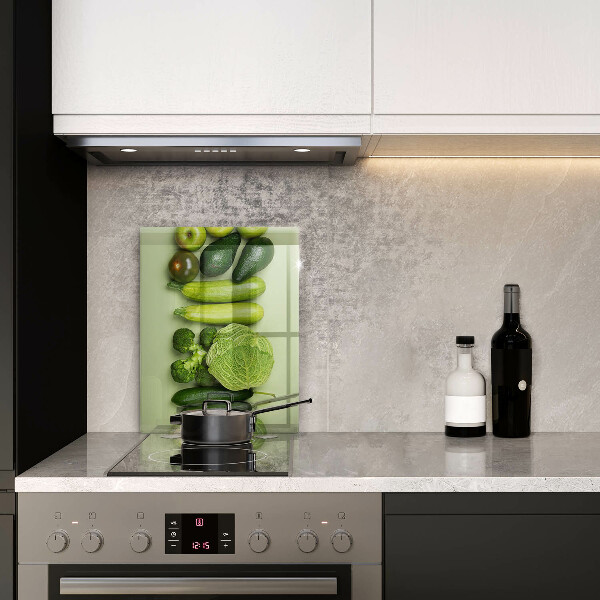 Kitchen chopping board Green fruits and vegetables