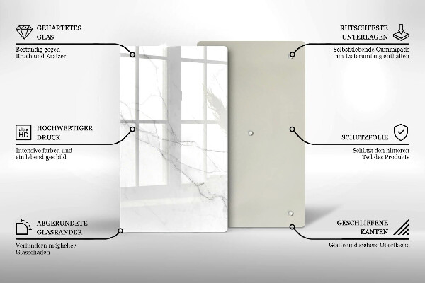 Worktop protector Delicate white marble