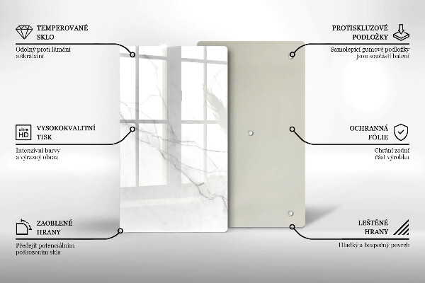 Worktop protector Delicate white marble