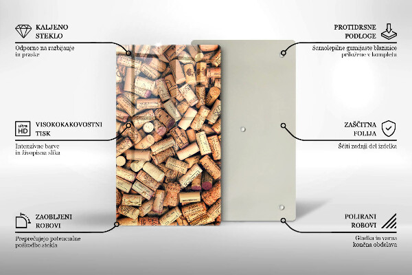 Worktop protector Wine corks pattern