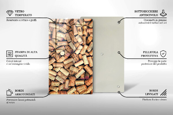 Worktop protector Wine corks pattern