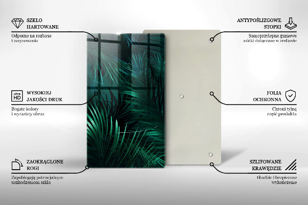 Chopping board Wild jungle leaves