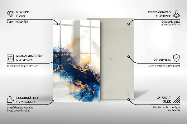 Chopping board Abstraction with blue