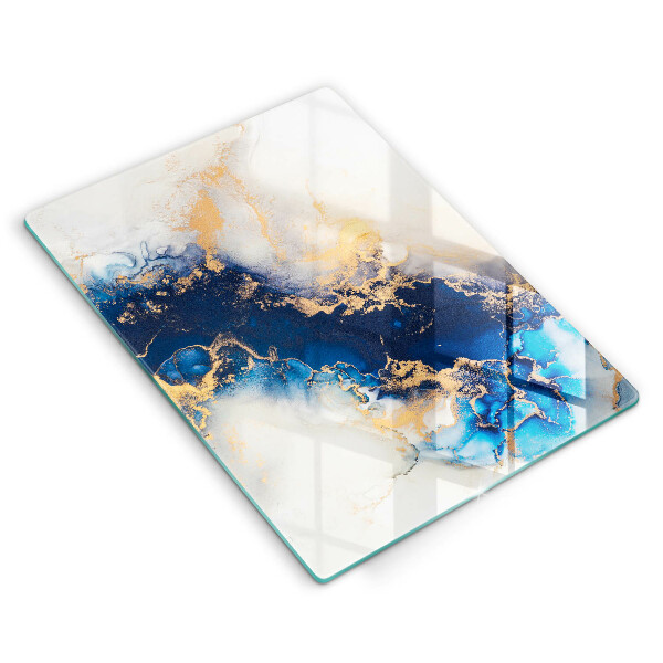 Chopping board Abstraction with blue