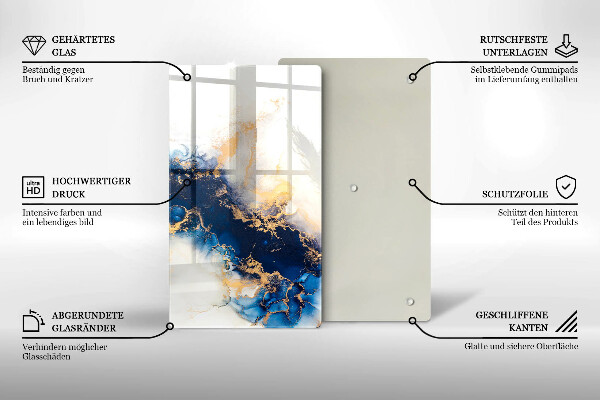 Chopping board Abstraction with blue