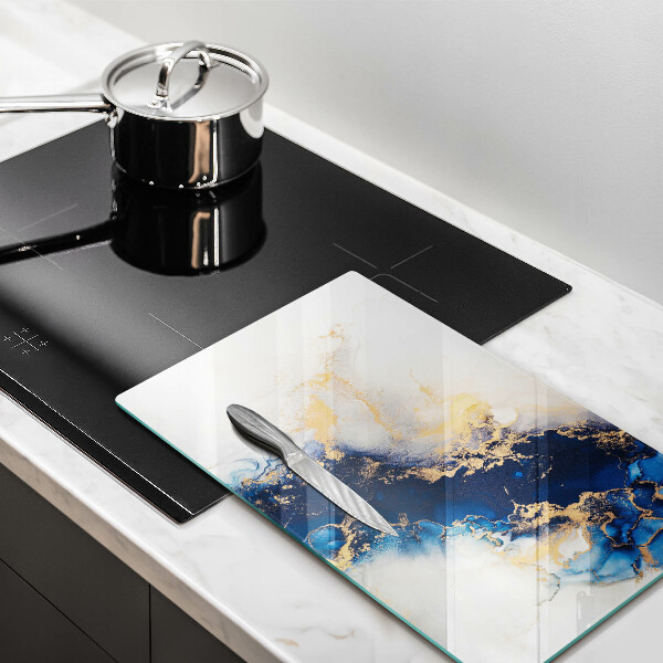 Chopping board Abstraction with blue