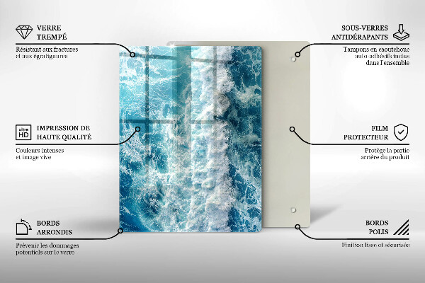 Chopping board Abstraction with blue