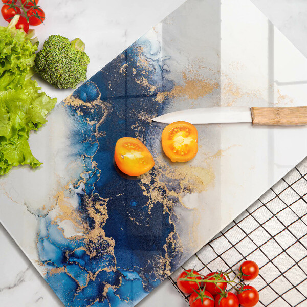Chopping board Abstraction with blue