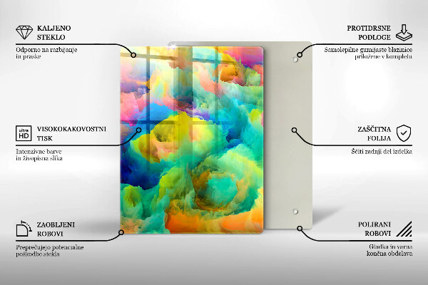 Chopping board Decorative leaves with gold