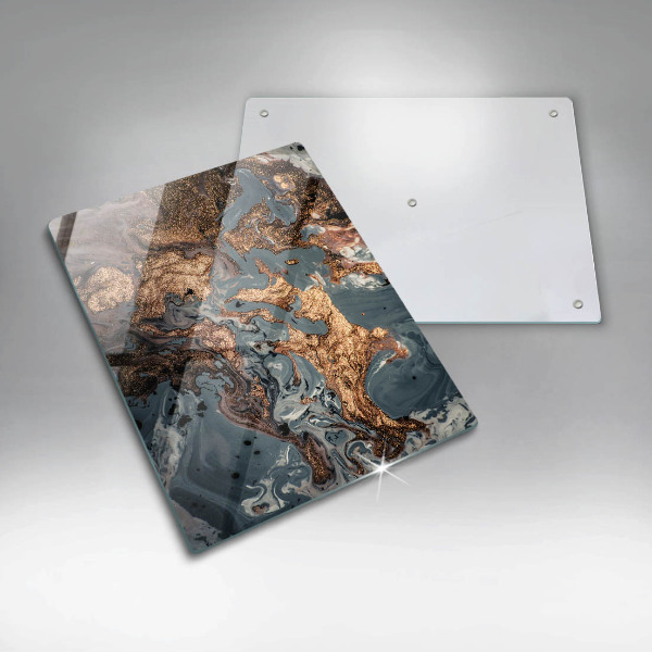 Chopping board Decorative rock with gold