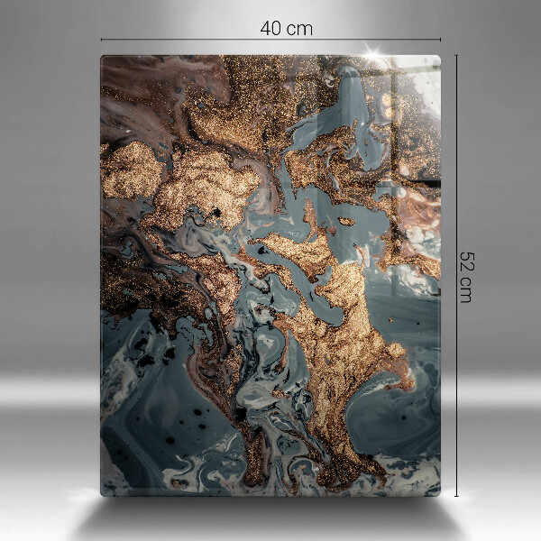 Chopping board Decorative rock with gold