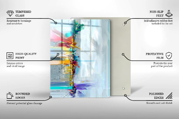 Chopping board Decorative rock with gold