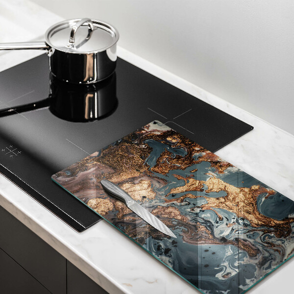 Chopping board Decorative rock with gold