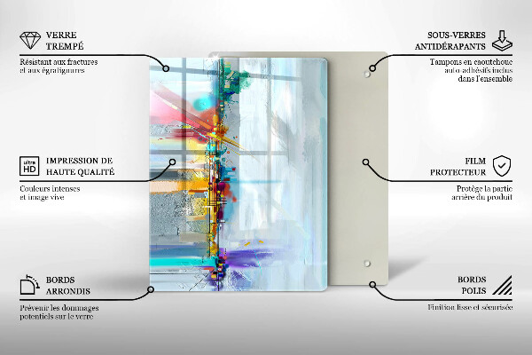 Chopping board Decorative rock with gold