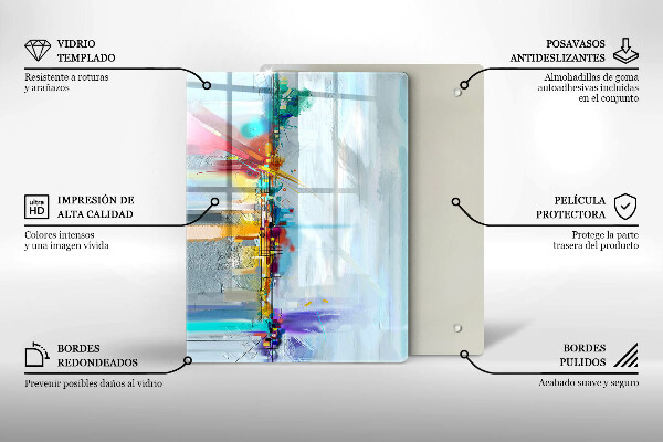 Chopping board Decorative rock with gold