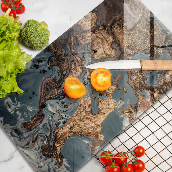 Chopping board Decorative rock with gold