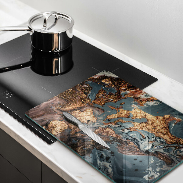 Chopping board Decorative rock with gold