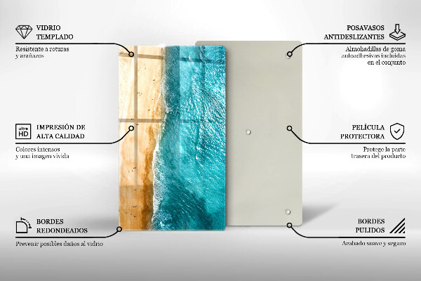 Worktop protector Bank of the beach and the sea