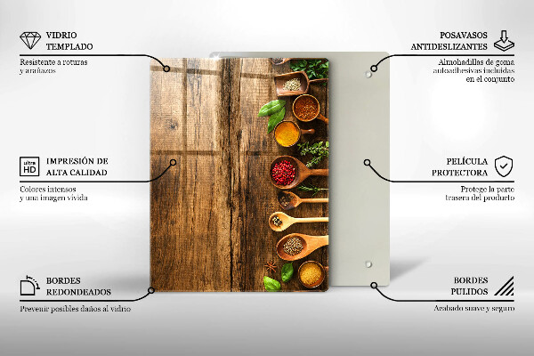 Worktop protector Wooden boards and leaves