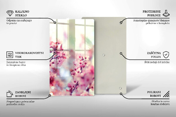 Worktop protector Spring pink flowers