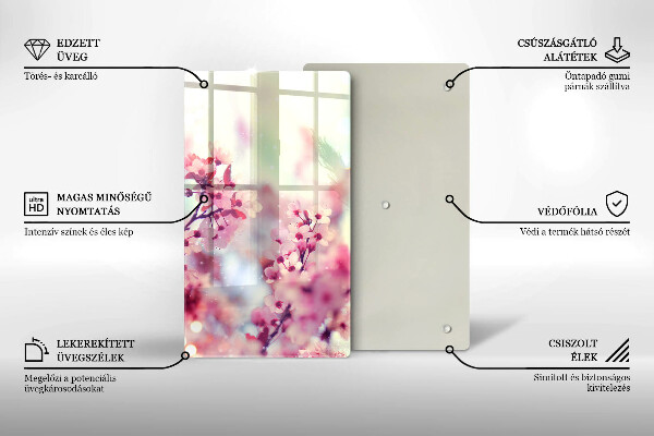 Worktop protector Spring pink flowers