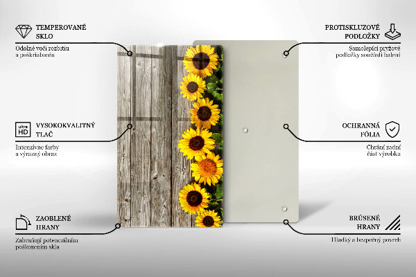 Worktop protector Sunflowers on the boards