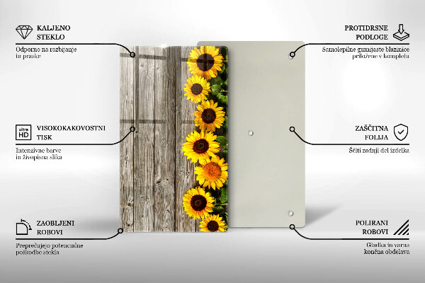 Worktop protector Sunflowers on the boards