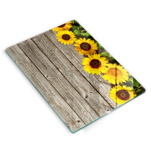 Worktop protector Sunflowers on the boards