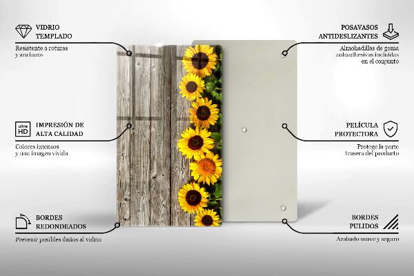 Worktop protector Sunflowers on the boards