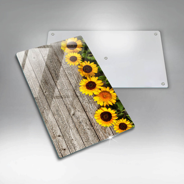 Worktop protector Sunflowers on the boards