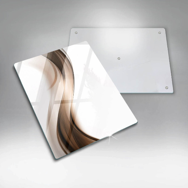 Worktop protector Abstraction brown lines