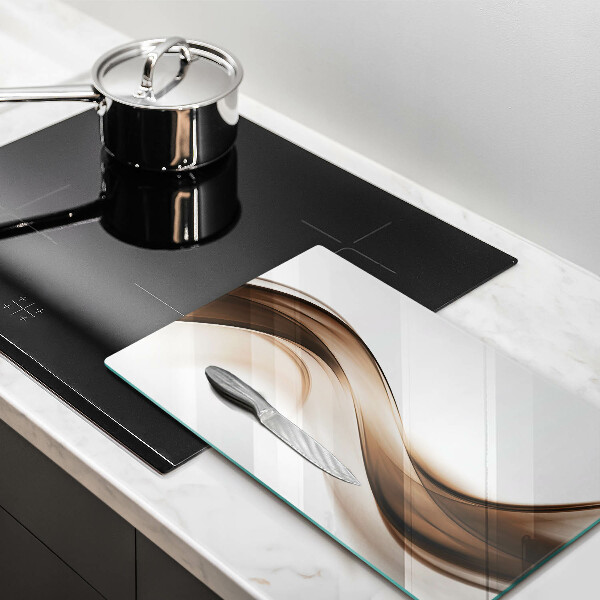 Worktop protector Abstraction brown lines