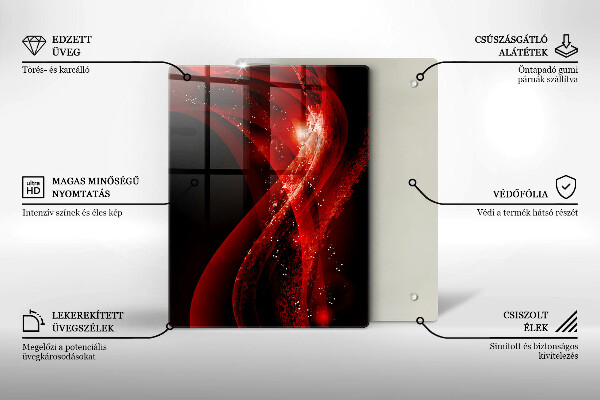 Worktop protector Abstraction brown lines