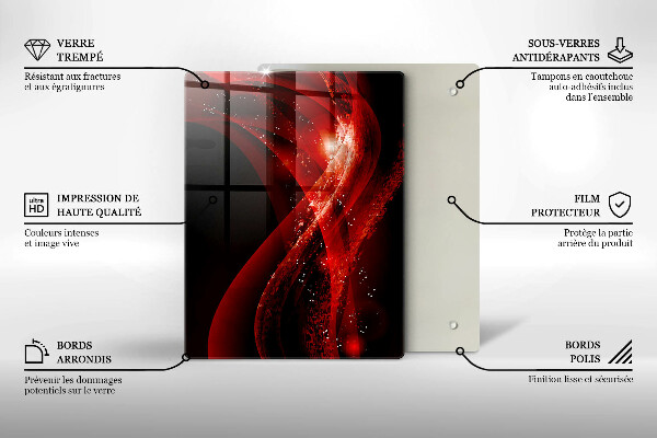 Worktop protector Abstraction brown lines