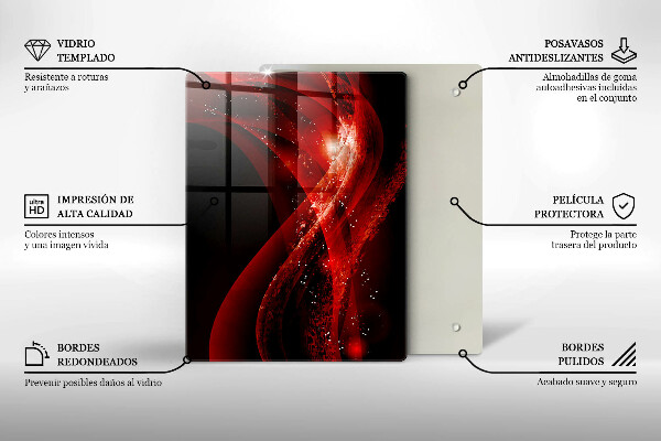Worktop protector Abstraction brown lines