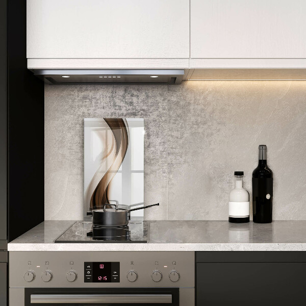 Worktop protector Abstraction brown lines