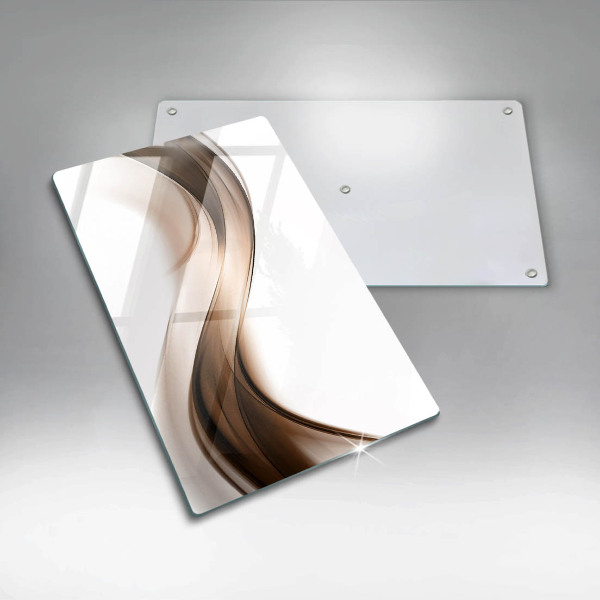 Worktop protector Abstraction brown lines