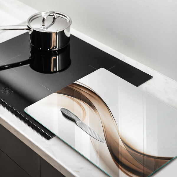 Worktop protector Abstraction brown lines