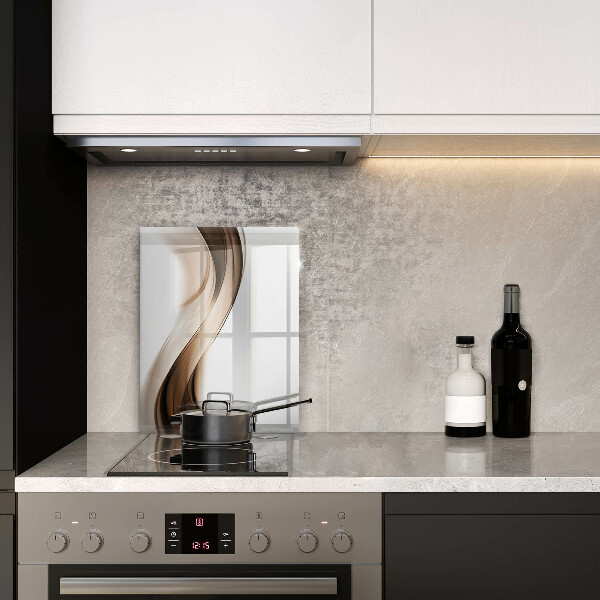 Worktop protector Abstraction brown lines