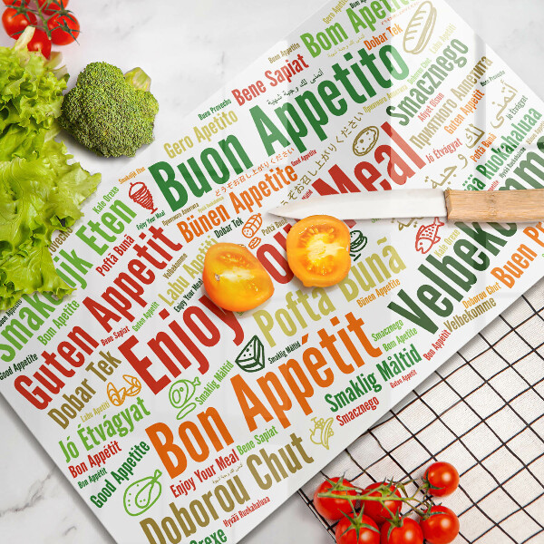 Chopping board glass Tasty language subtitles