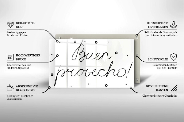 Chopping board The inscription Buen Provecho!