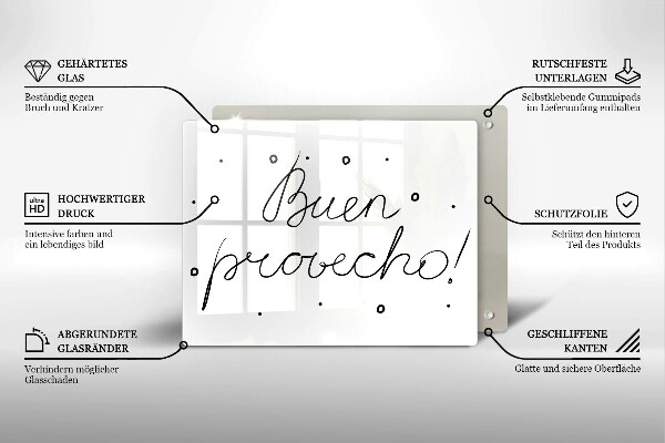 Chopping board The inscription Buen Provecho!