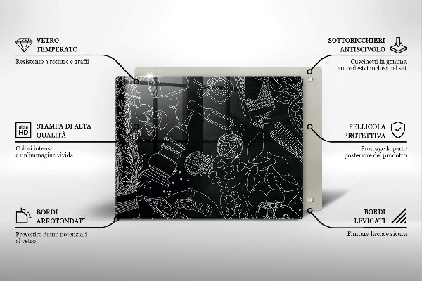 Chopping board glass Kitchen accessories