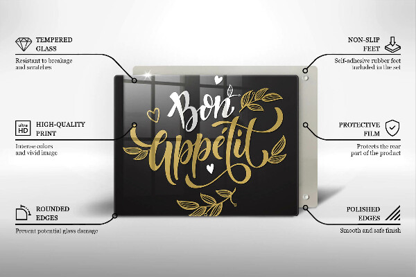 Chopping board The inscription Bon Appetit