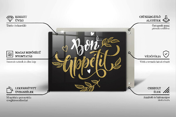 Chopping board The inscription Bon Appetit