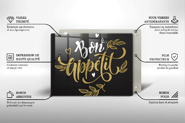 Chopping board The inscription Bon Appetit