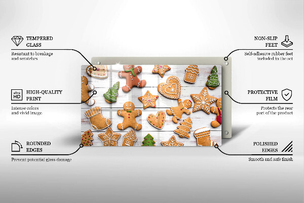 Chopping board Christmas gingerbread